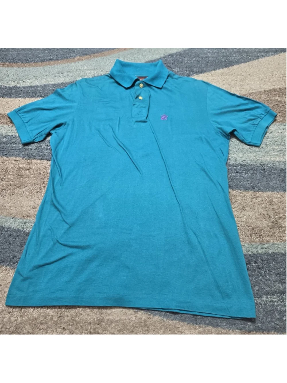 Ralph Lauren Chaps Polo Shirt Mens M Teal Japan Cotton Classic Preppy